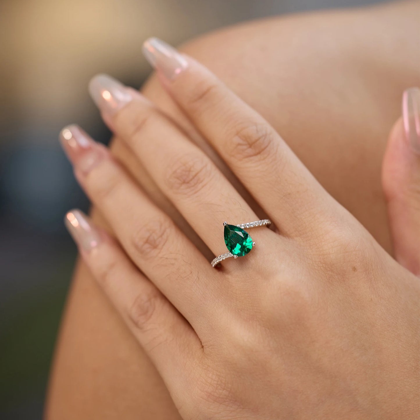 Anillo de Plata 925 con Esmeralda