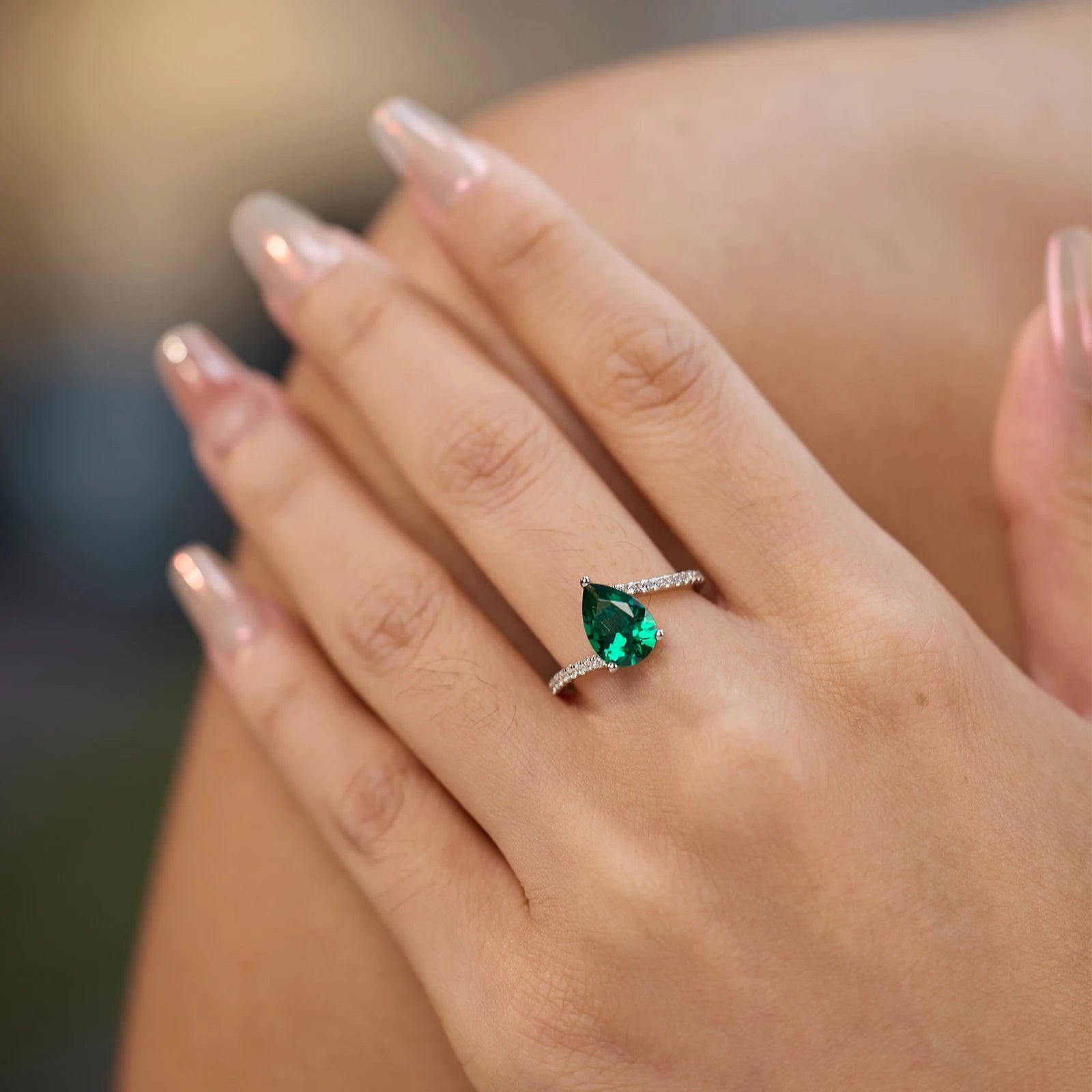 Anillo de Plata 925 con Esmeralda